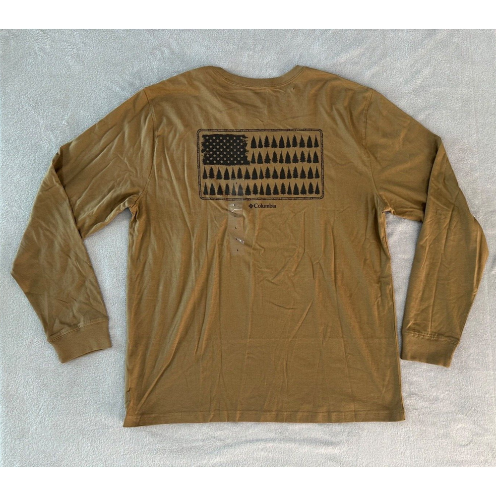 Columbia Sportswear Mens Brown Long Sleeve Crew Neck Casual Pullover L